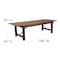 Flash Furniture Rectangle Antique Farm Table, Wood Top, Wood Grain XA-FARM-15-GG - alternate 7